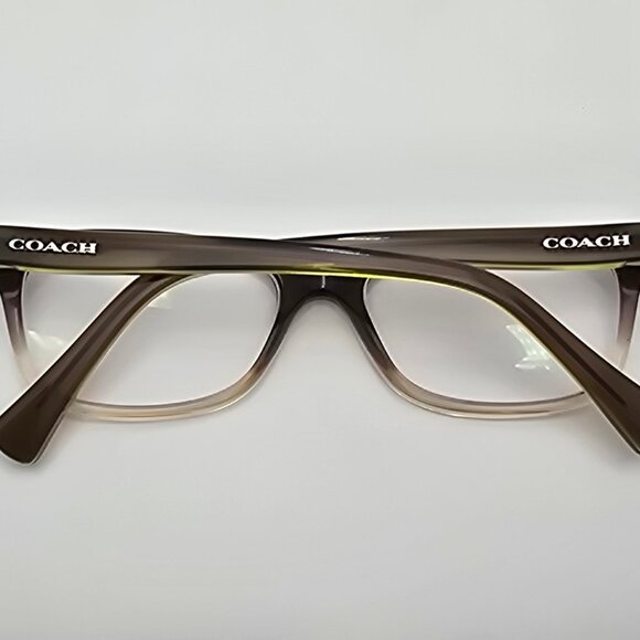 Coach HC6089 5400 Brown Gradient Olive Cat Eye Eyeglasses Frame 51-16-135 - Picture 9 of 12